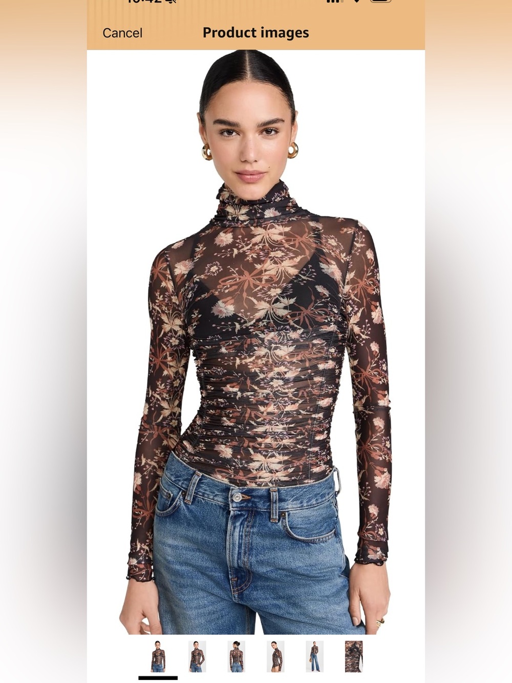 Free People Women's Under It All Printed Thong Bodysuit